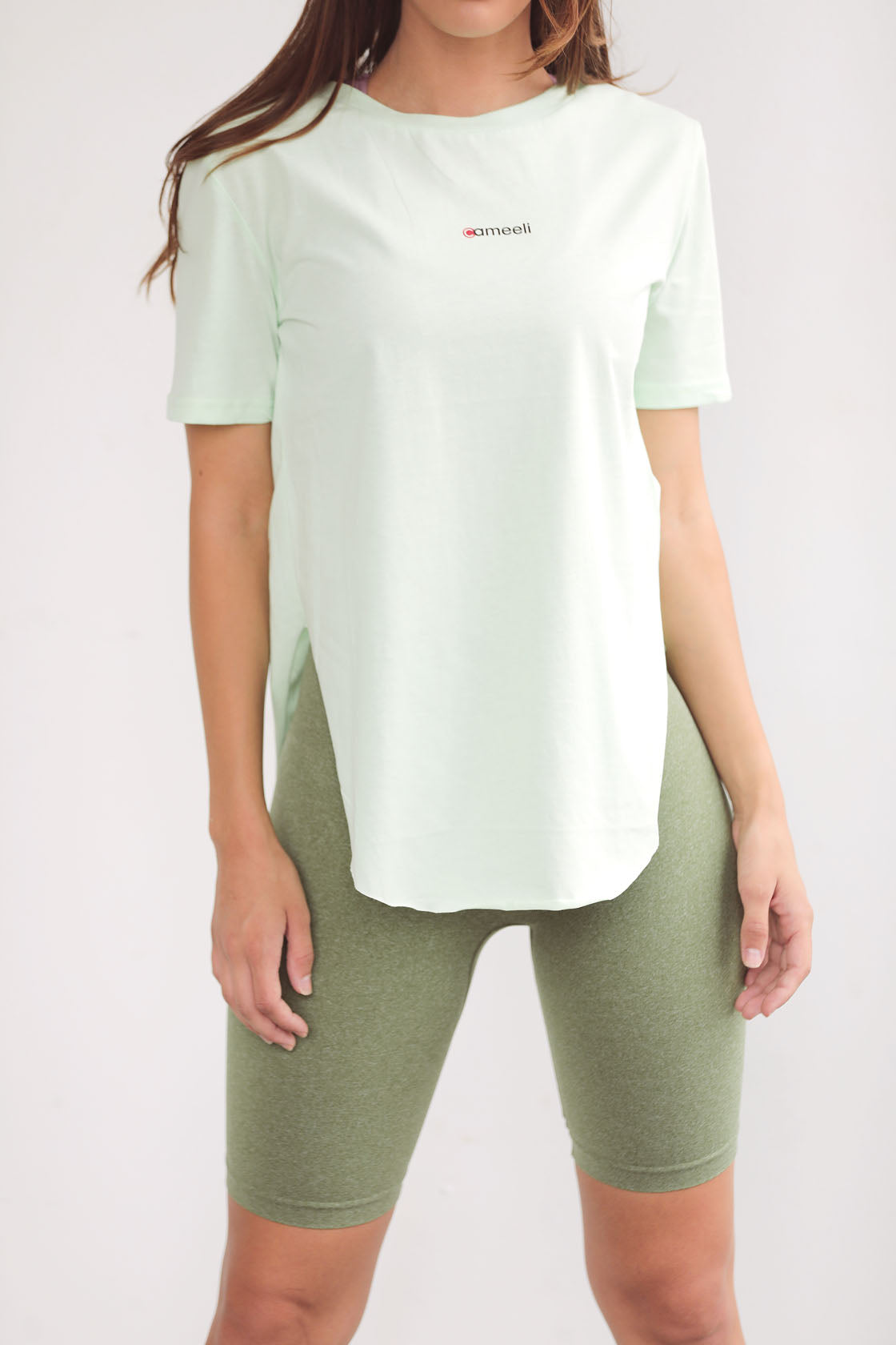 Green Contour Seamless Biker Shorts