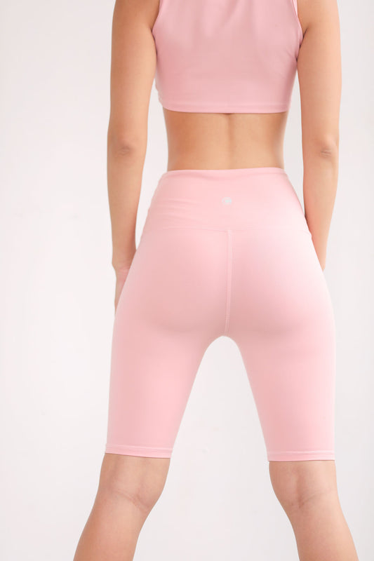 Pink Sports Biker Shorts