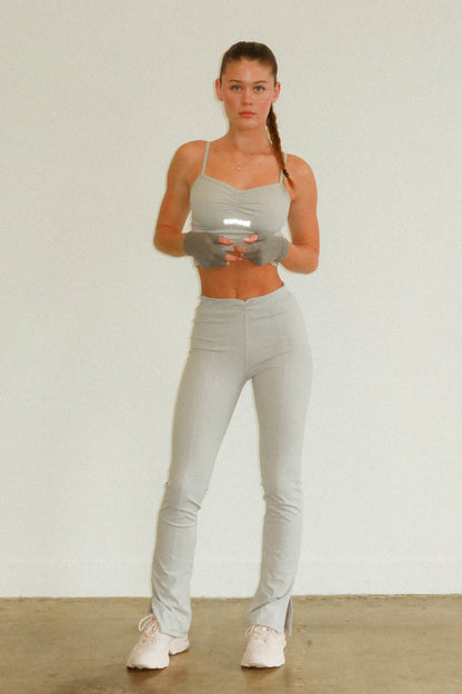 Ash Grey Scrunch Tank Top